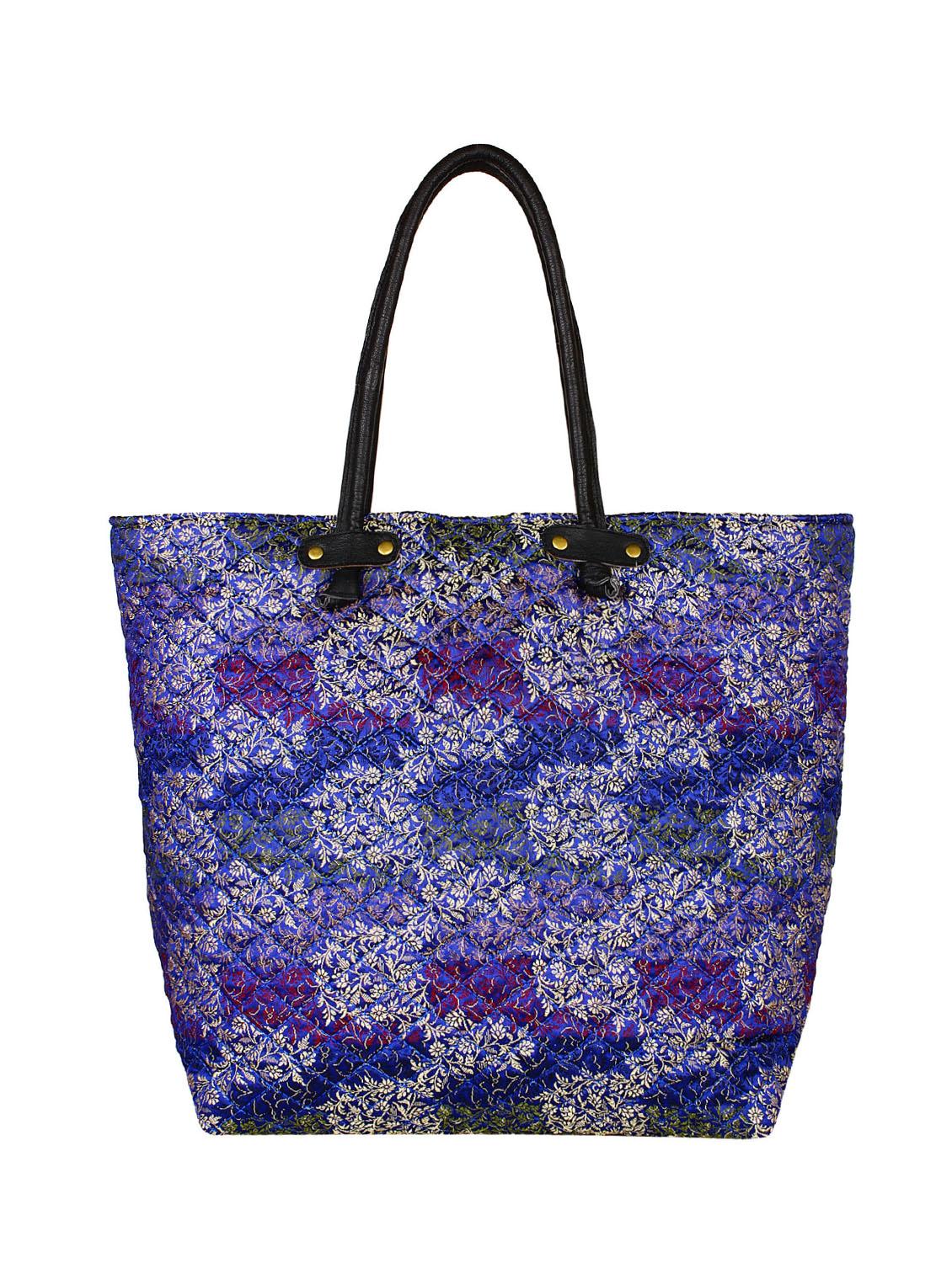 blue cotton handbag - 13215736 -  Standard Image - 1
