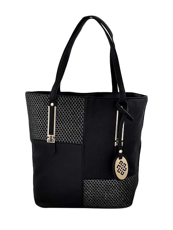 black leatherette  handbag
