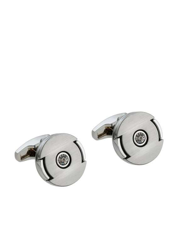 metalic grey metal cufflink