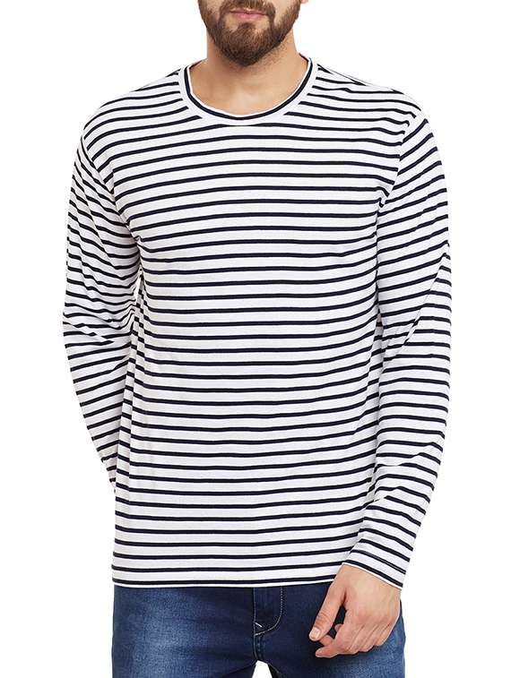 white striped t-shirt