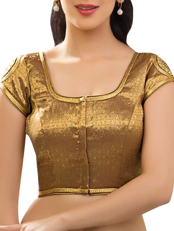 gold dupion brocade blouse