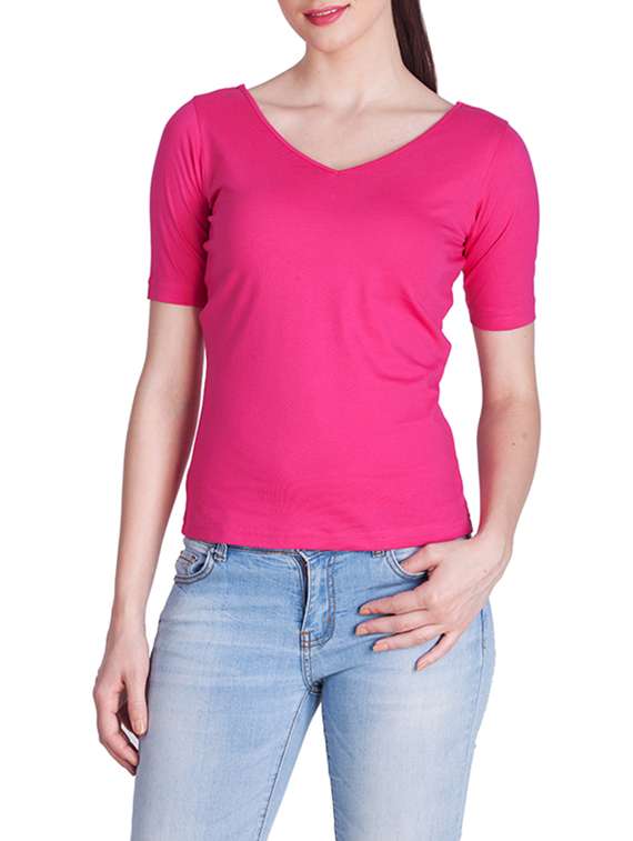 pink jersey regular tshirt