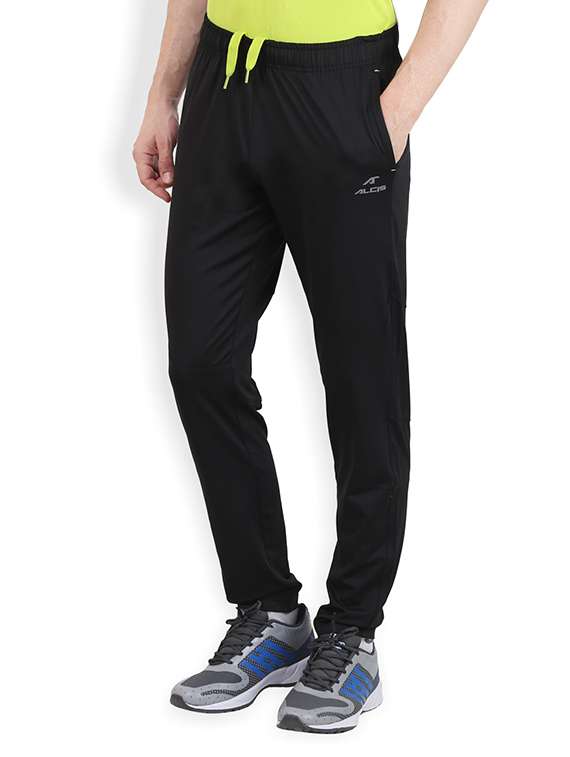 Black Polyester Full Length Track Pant - 13246391 -  Standard Image - 1