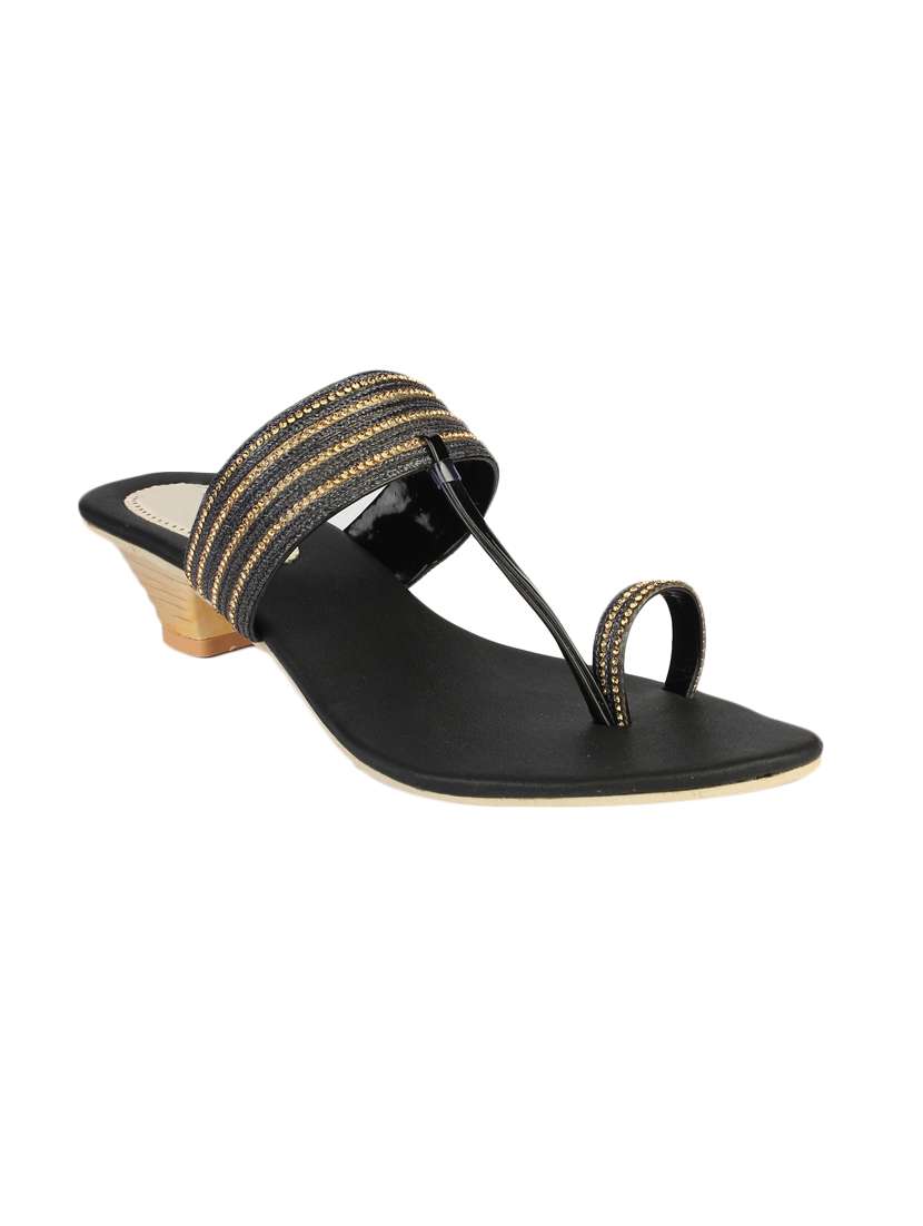 black one toe sandal