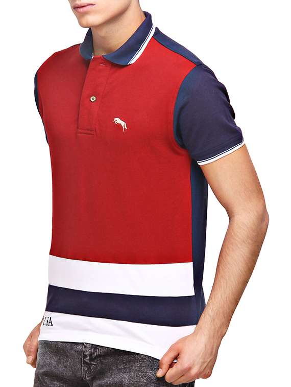 red cotton striped t-shirt - 13253278 -  Standard Image - 1