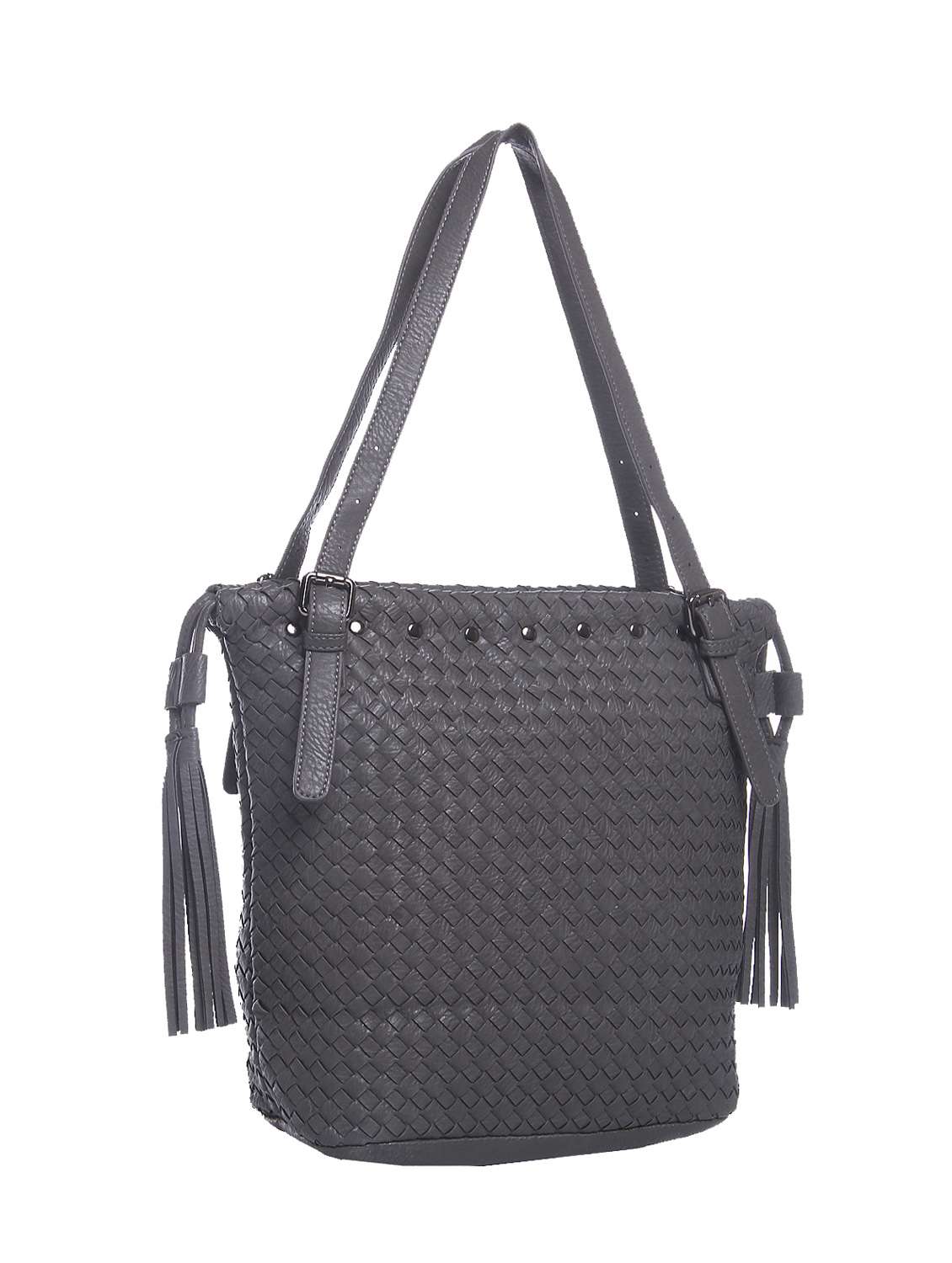 grey leatherette  handbag - 13253778 -  Standard Image - 1