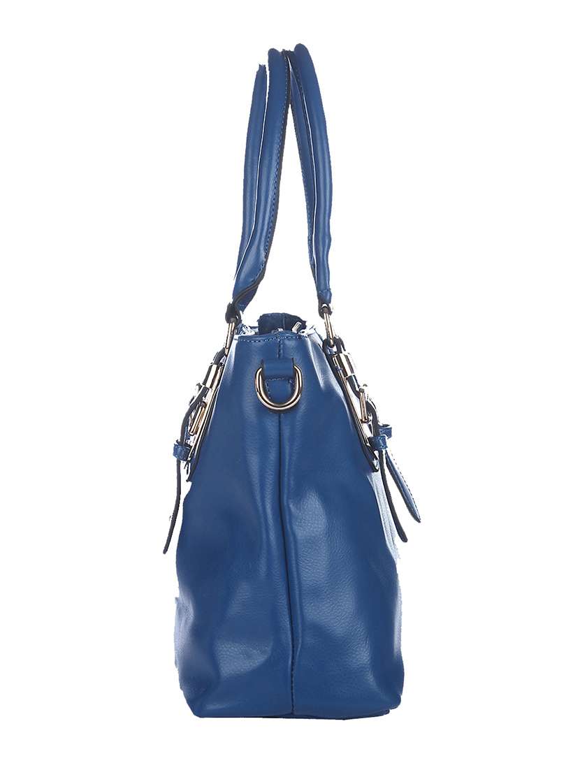 blue leatherette  handbag - 13253810 -  Standard Image - 4