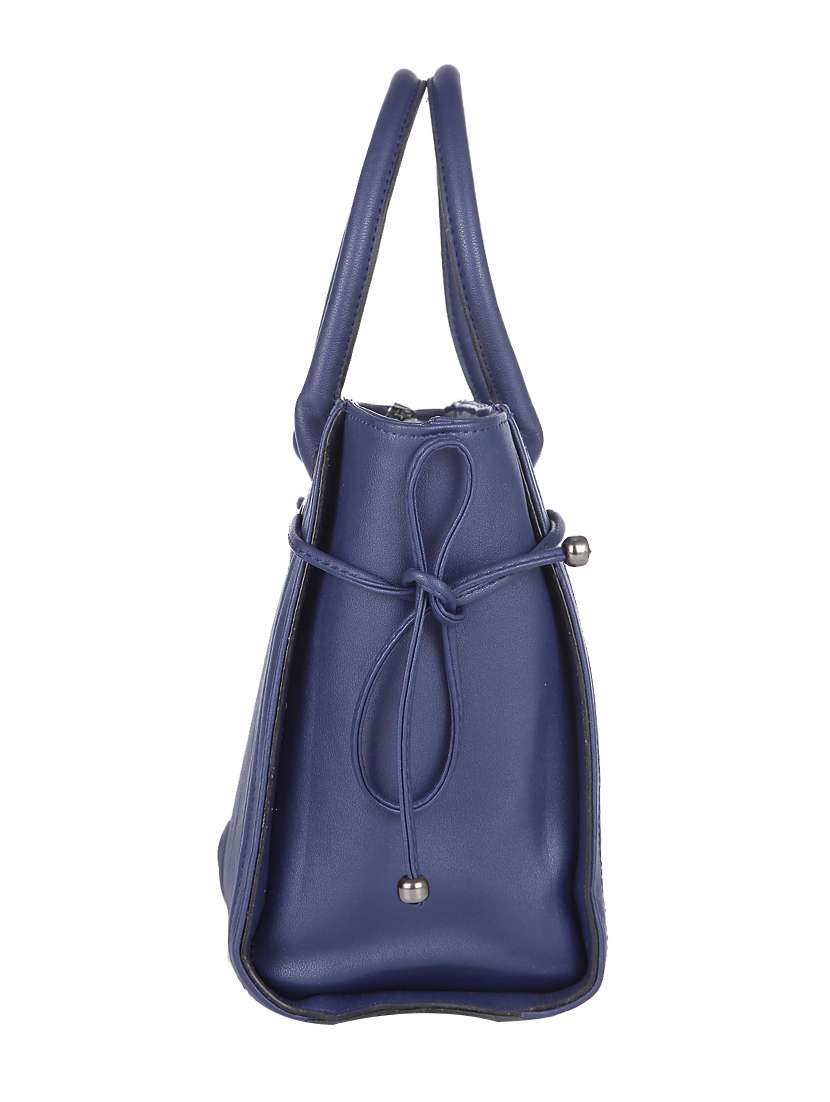 blue leatherette  handbag - 13253818 -  Standard Image - 4