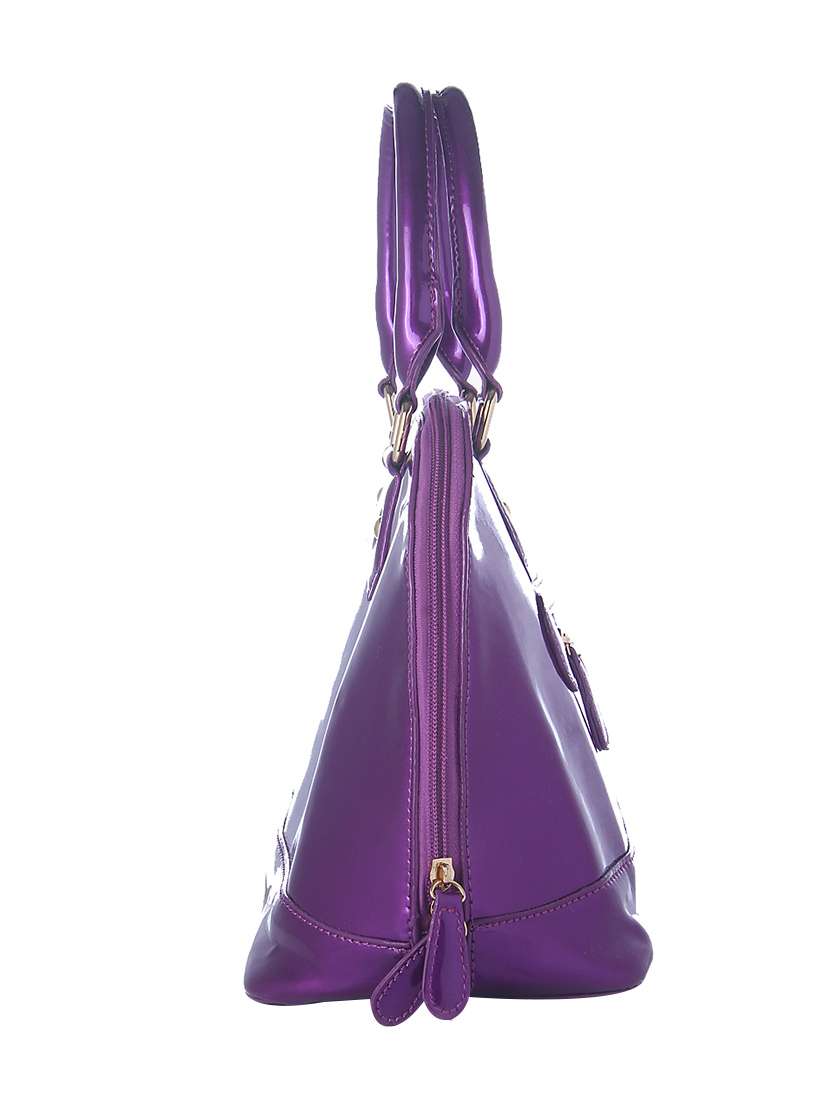 purple leatherette  handbag - 13253838 -  Standard Image - 4