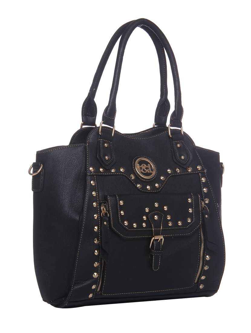 black leatherette  handbag