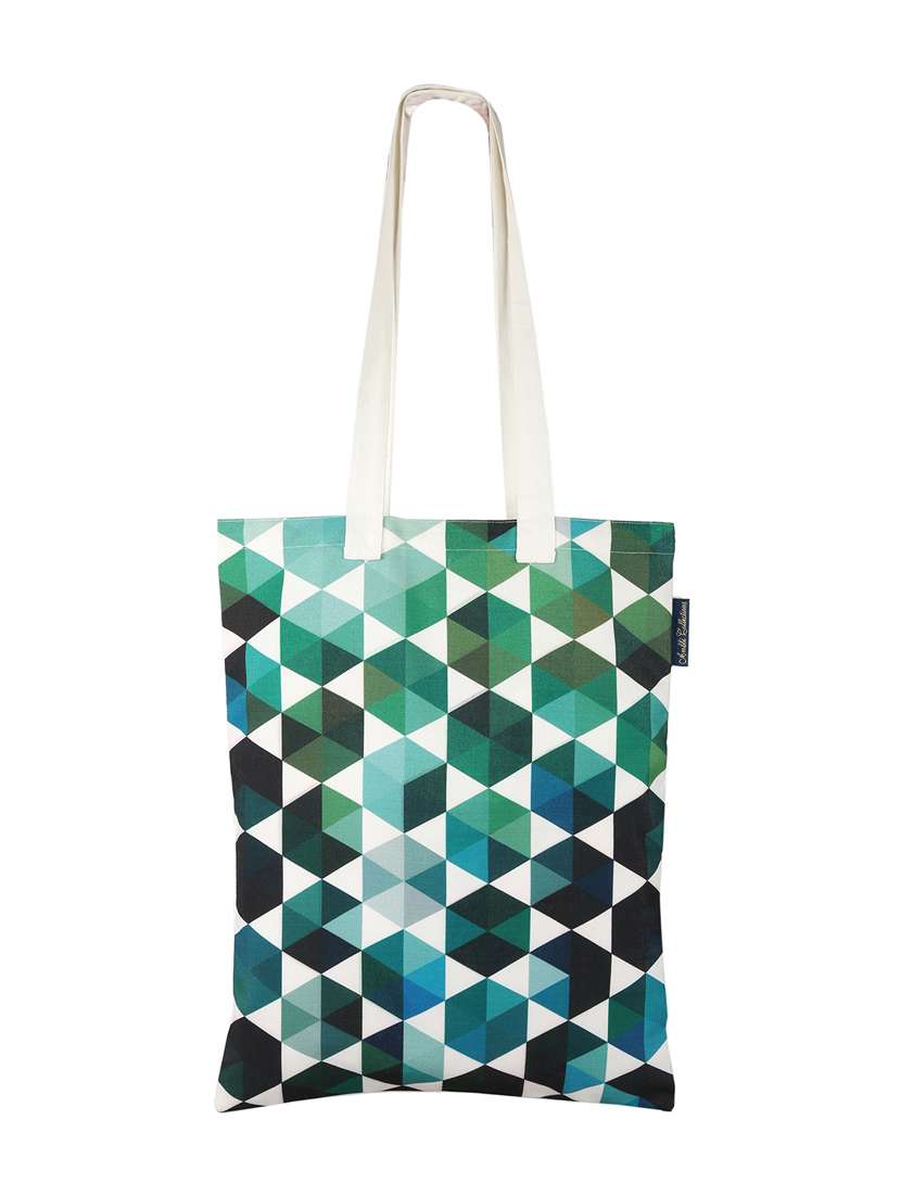 multi colored polyester tote