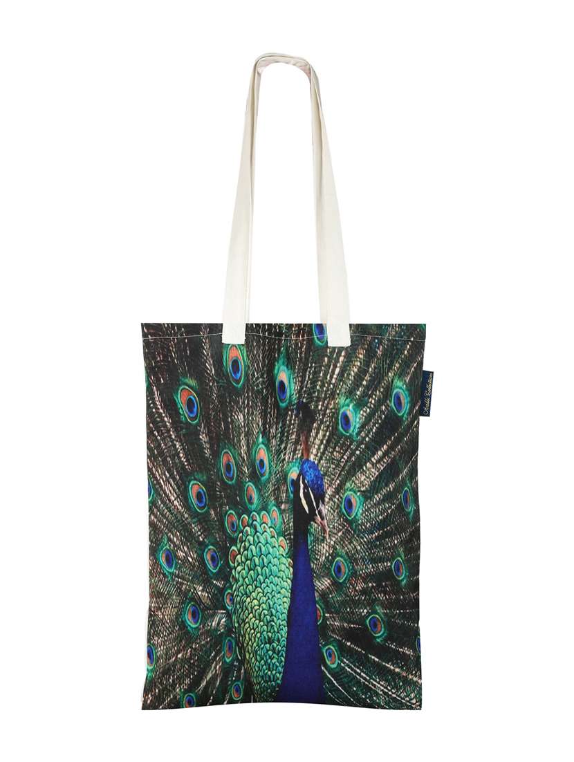 multi colored polyester tote