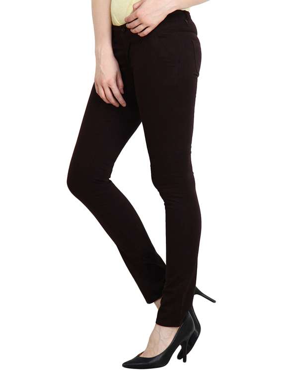 dark brown cotton chinos trouser - 13260891 -  Standard Image - 1