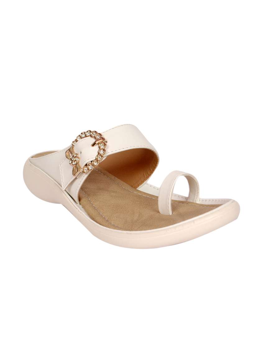 white one toe  sandal