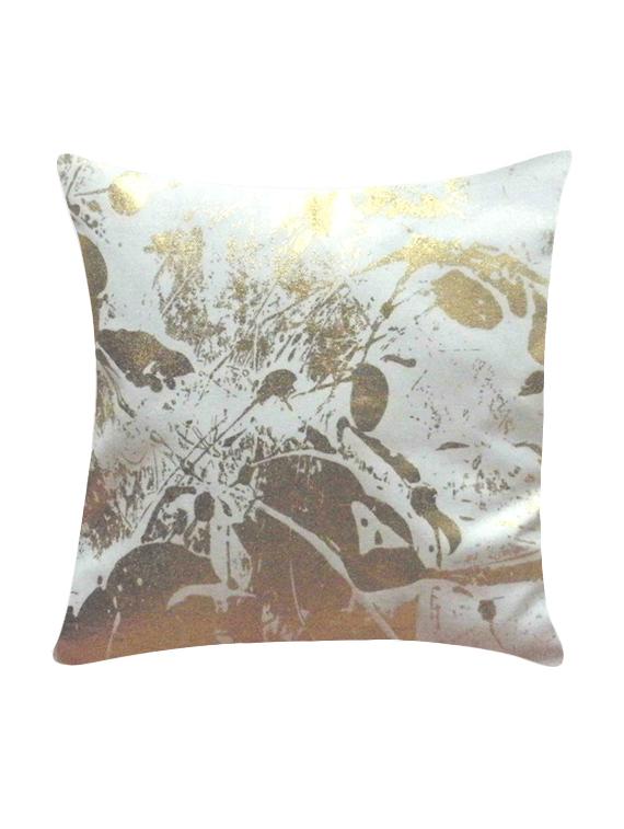 ambbi collection printed cushion cover with foil print abstract design