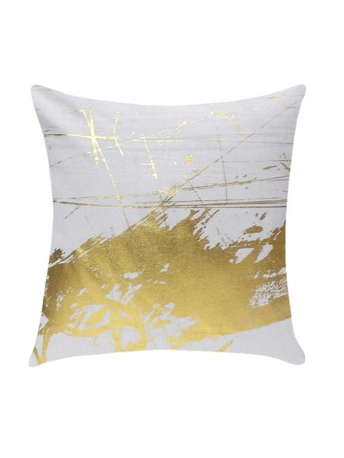ambbi collection printed cushion cover with foil print abstract design with thin lines - 13271234 - Standard Image - 0