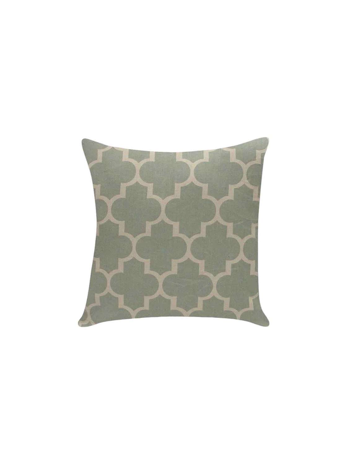 ambbi collection printed linen cushion cover with jaal print - 13271268 - Zoom Image - 0