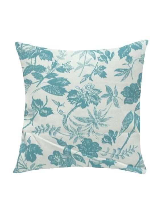 ambbi collection printed cotton cushion cover with flowers & leafs
