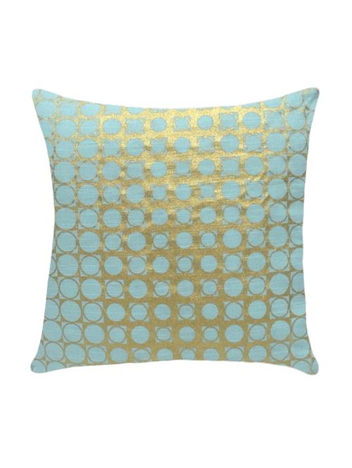 ambbi collection printed cotton cushion cover with gold circles with boxes - 13271277 -  Standard Image - 0