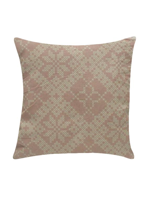 ambbi collection printed linen cushion cover with geometric dots design