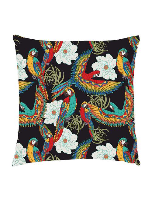 digitally printed cushion cover of parrots on black background - 13285621 - Standard Image - 0