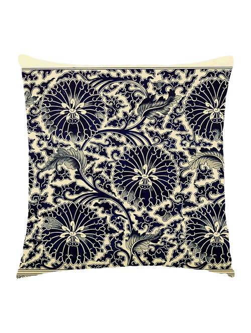 digitally printed cushion cover of vintage wall art - navy blue - 13285766 -  Standard Image - 0