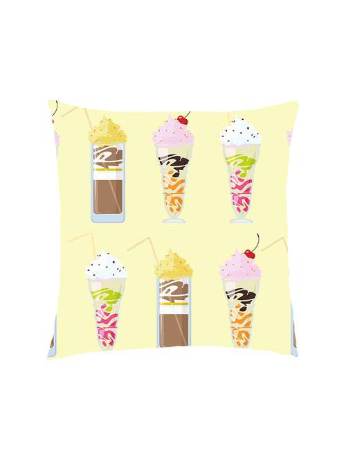 digital printed cushion cover with smoothies and icecream - 13285874 - Standard Image - 0