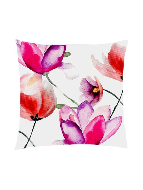 digitally printed watercolour floral design satin cushion cover - 13285998 -  Standard Image - 0
