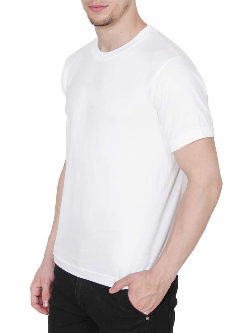 solid white cotton t-shirt - 13286212 -  Standard Image - 1