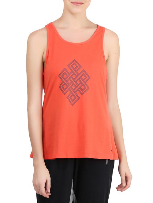 orange printed tank top - 13286792 - Standard Image - 0
