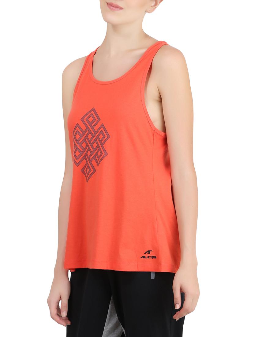 orange printed tank top - 13286792 - Standard Image - 1