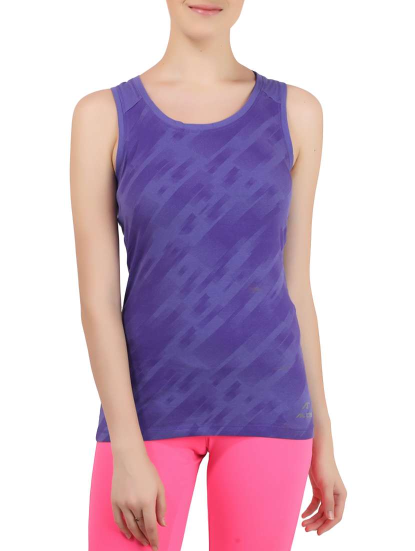 purple cotton tank top