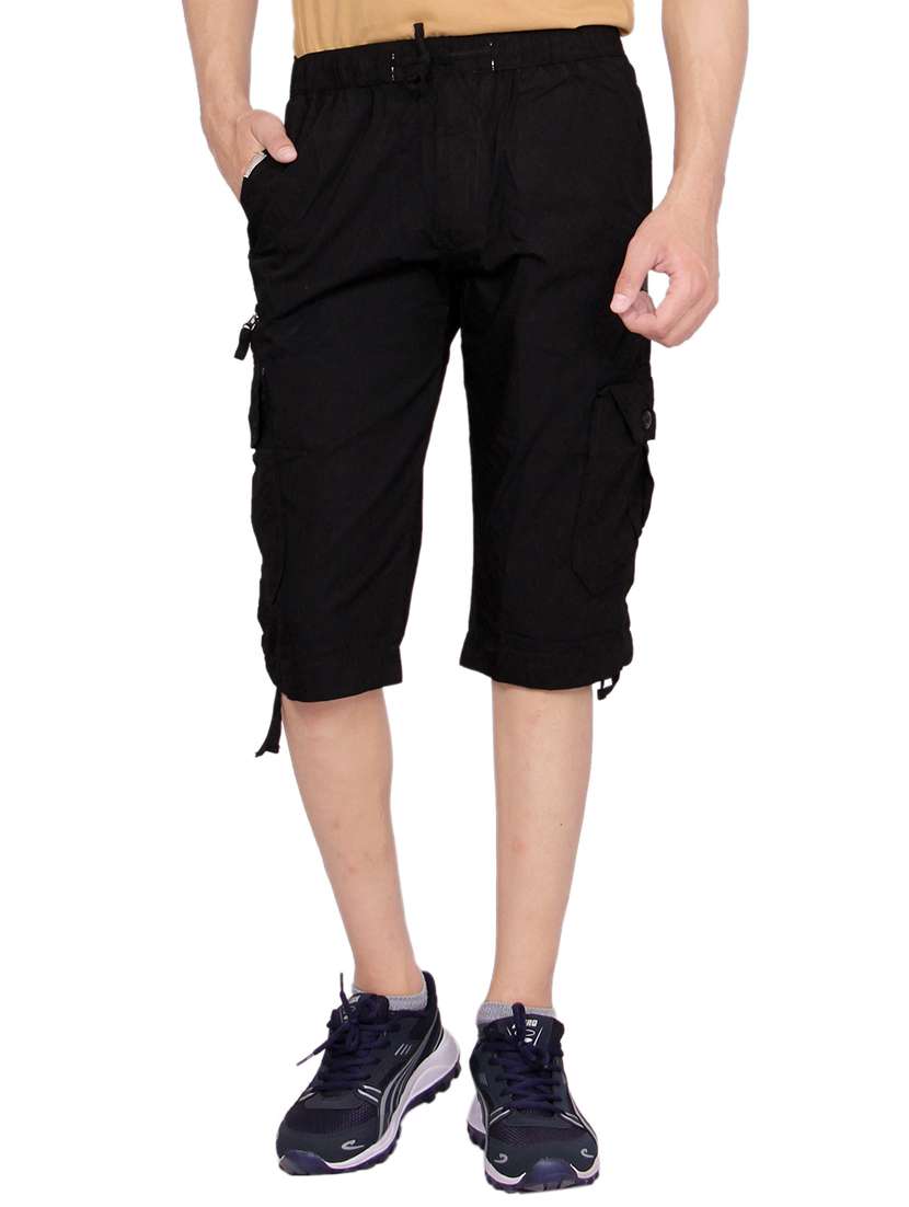 black cotton three  fourths