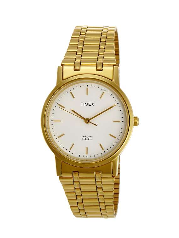 timex classics analog white dial men's watch - a303