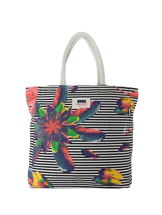 multi colored canvas tote