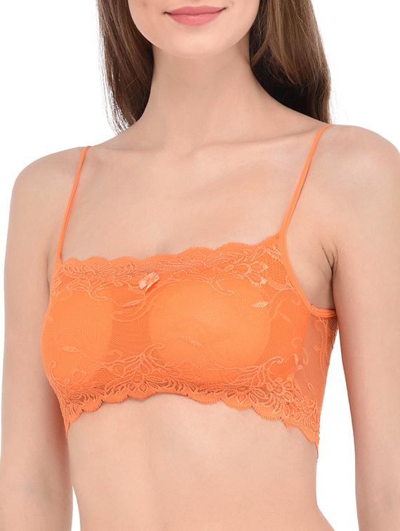 orange lace bralette - 13294065 -  Standard Image - 1