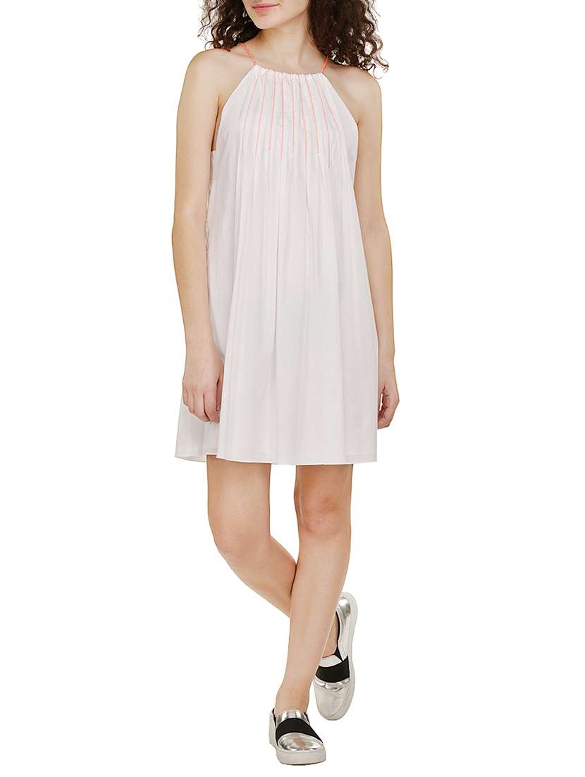 white cotton dress