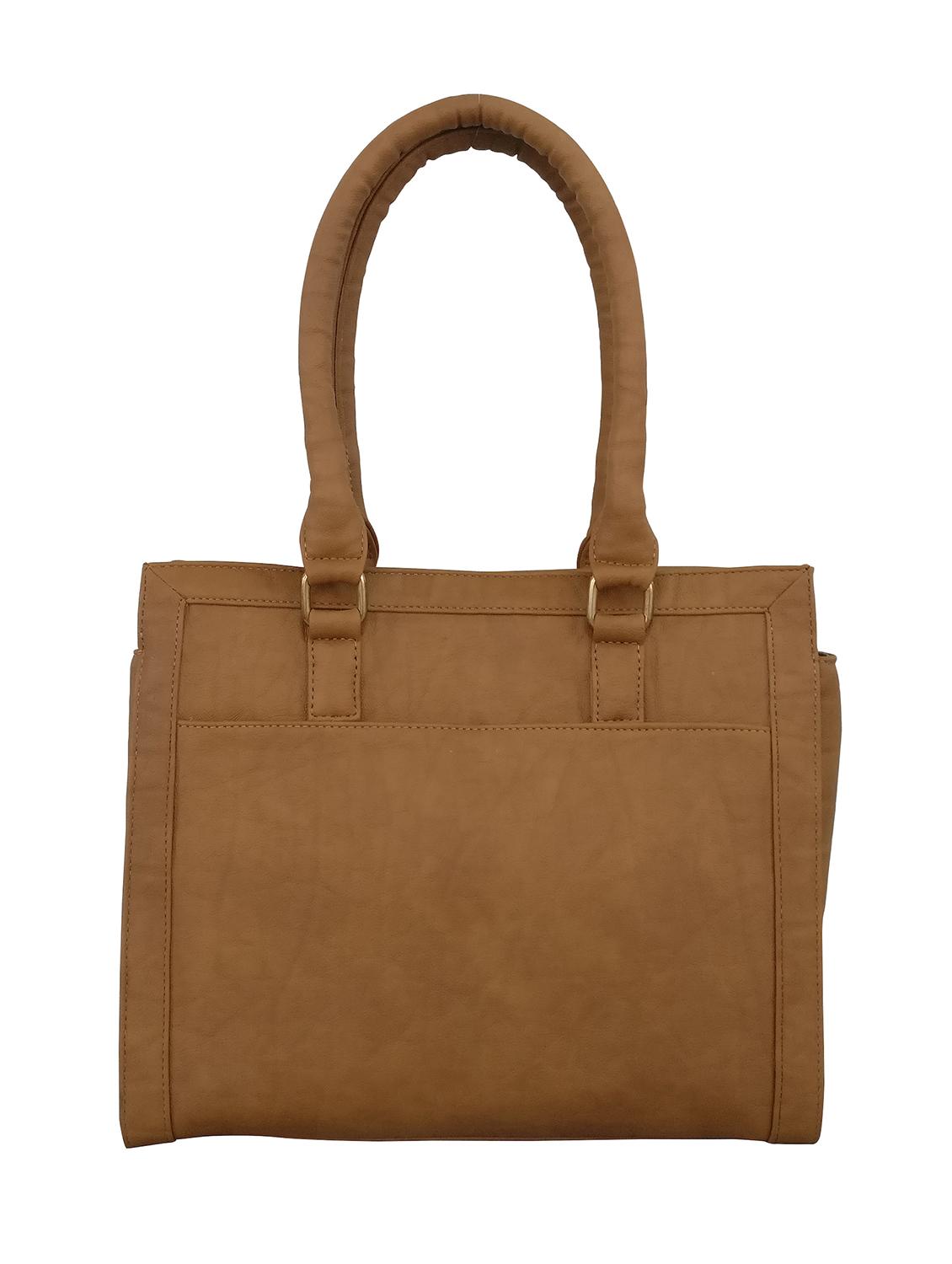 tan leatherette handbag - 13303319 - Standard Image - 1
