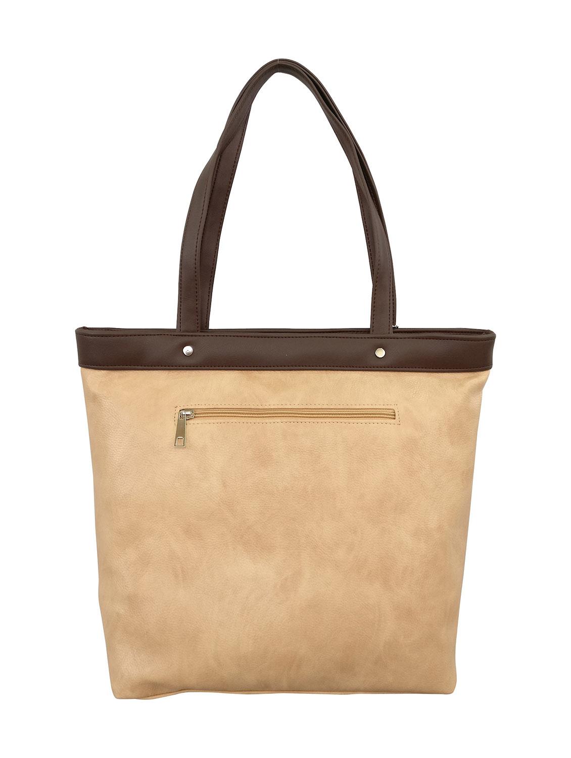 beige leatherette handbag - 13303335 -  Standard Image - 1