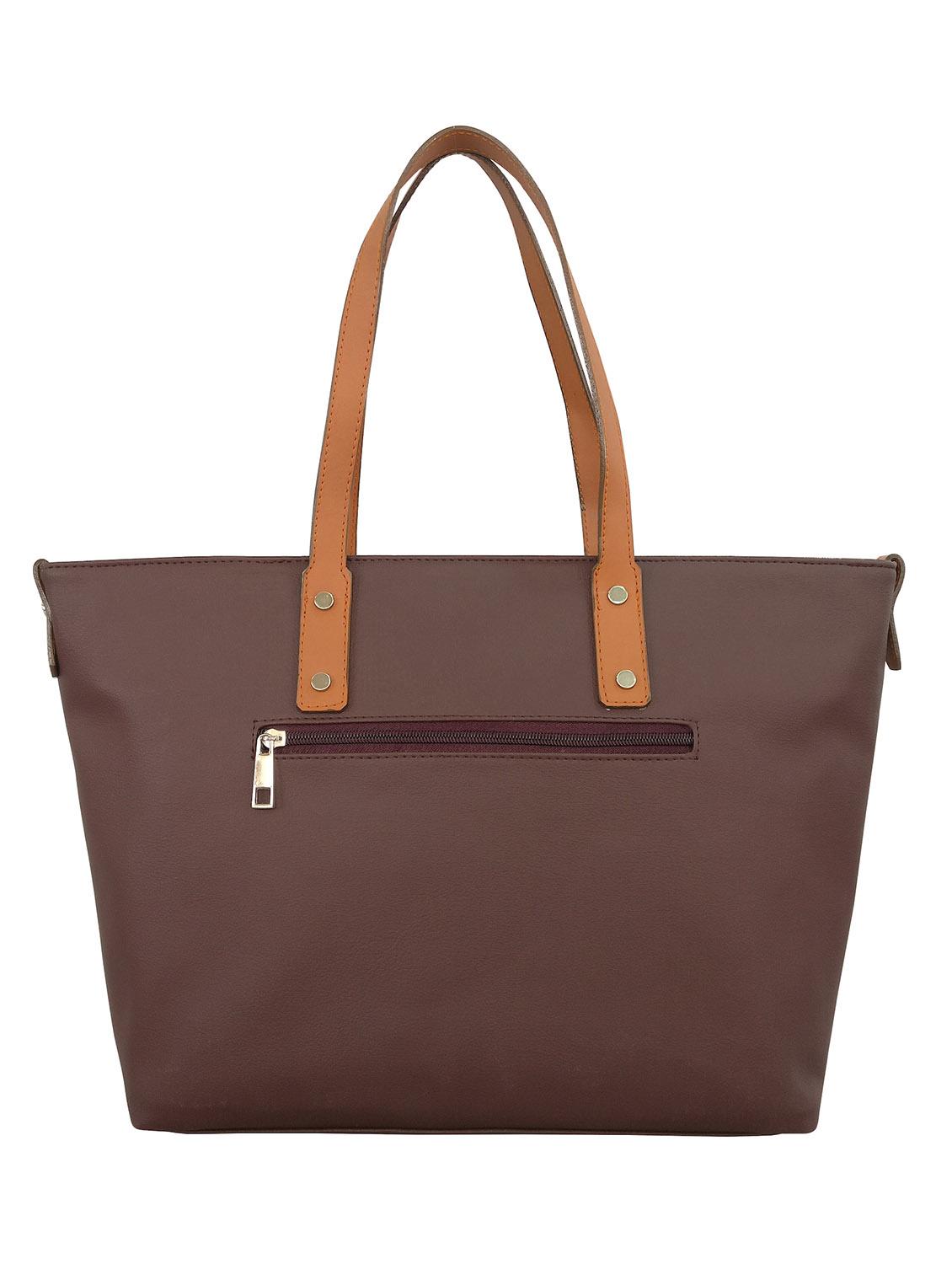 brown leatherette handbag - 13303338 - Standard Image - 1