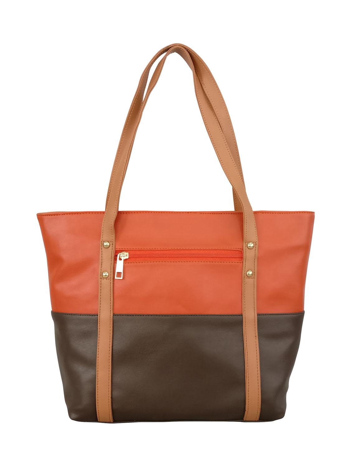 orange leatherette handbag - 13303397 - Standard Image - 1