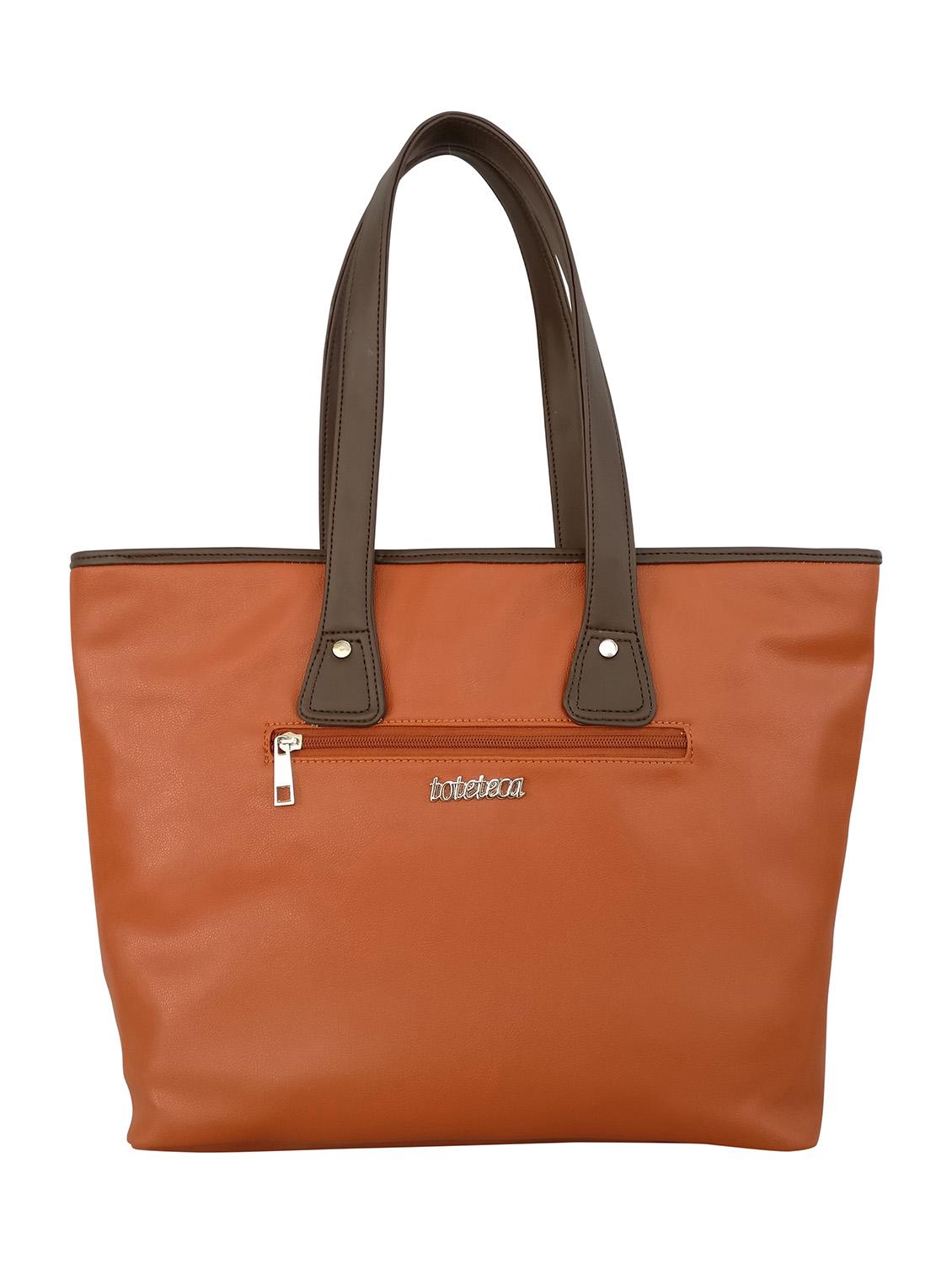orange leatherette handbag - 13303405 - Standard Image - 1