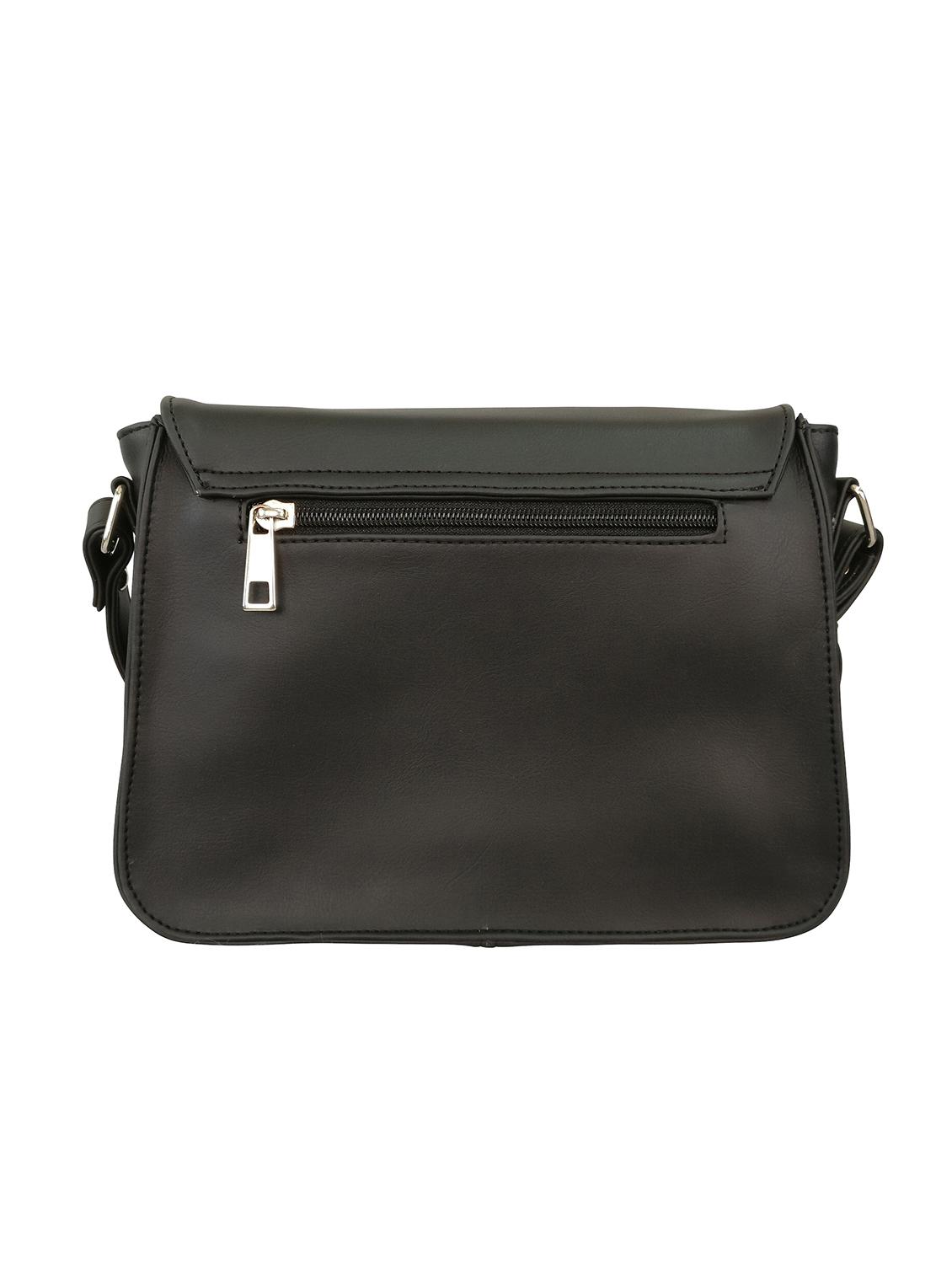 black leatherette sling bag - 13303430 - Standard Image - 1