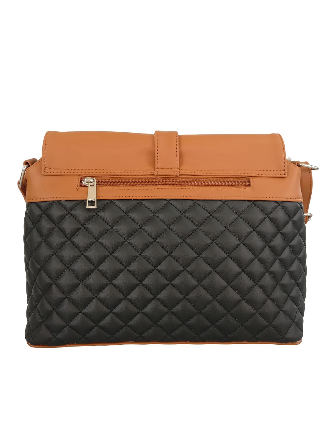 black leatherette sling bag - 13303437 -  Standard Image - 1