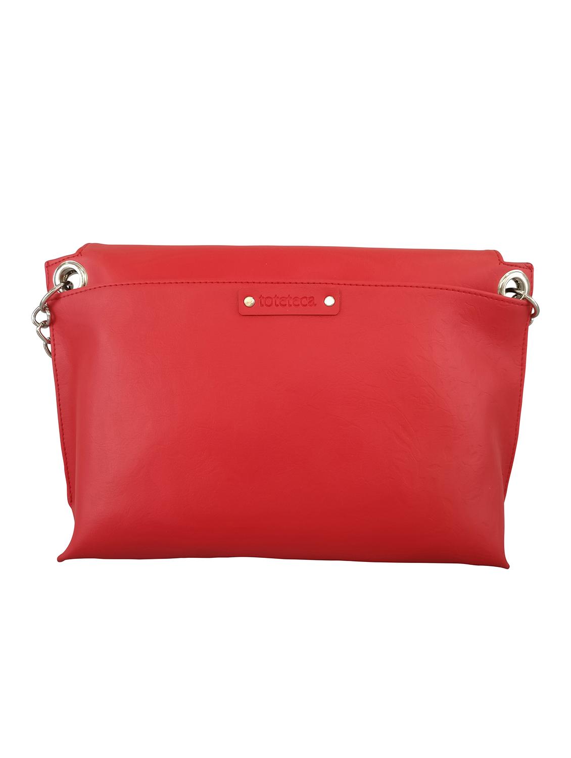 red leatherette sling bag - 13303439 - Standard Image - 1