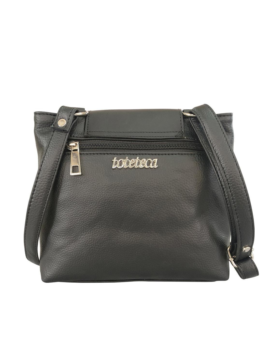 black leatherette sling bag - 13303447 - Standard Image - 1