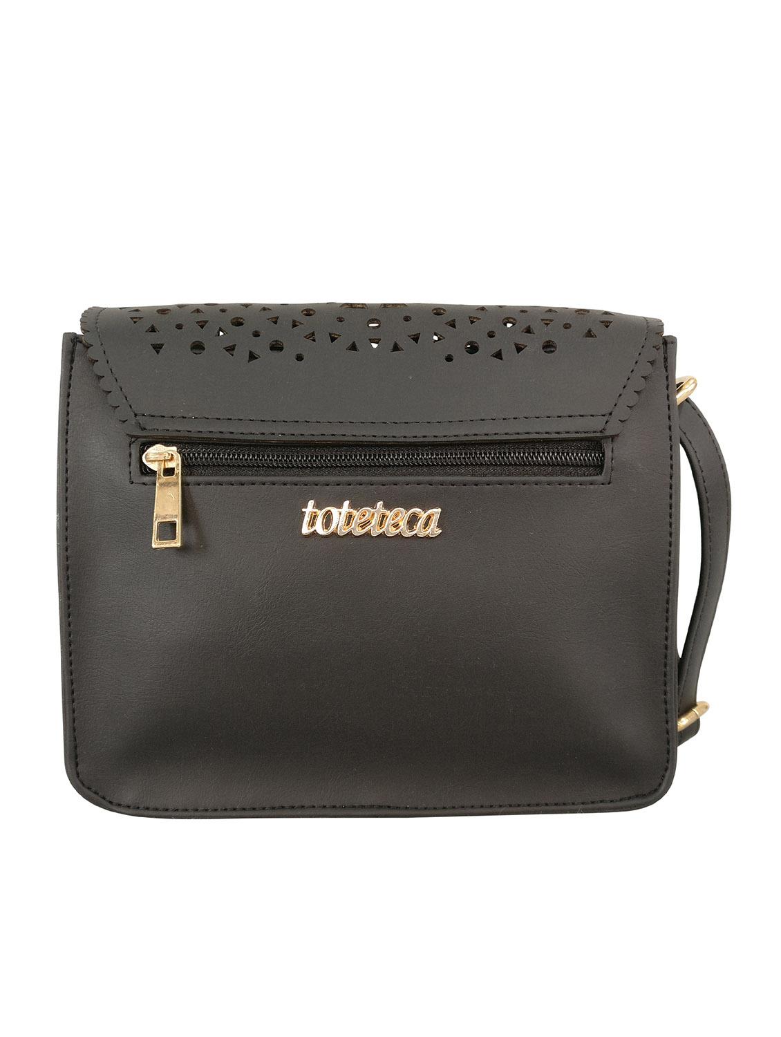 black leatherette  sling bag - 13303454 -  Standard Image - 1