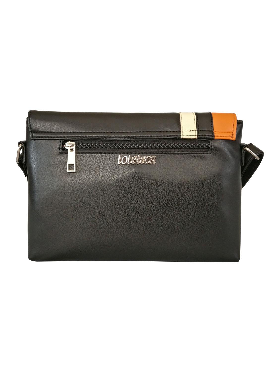 black leatherette  sling bag - 13303465 -  Standard Image - 1