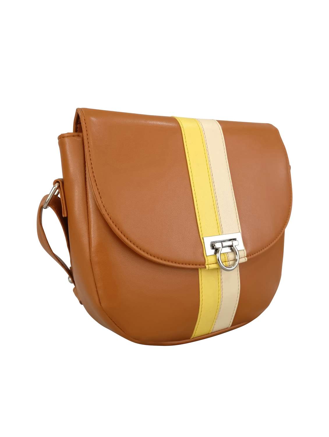 brown leatherette  sling bag - 13303476 -  Standard Image - 4