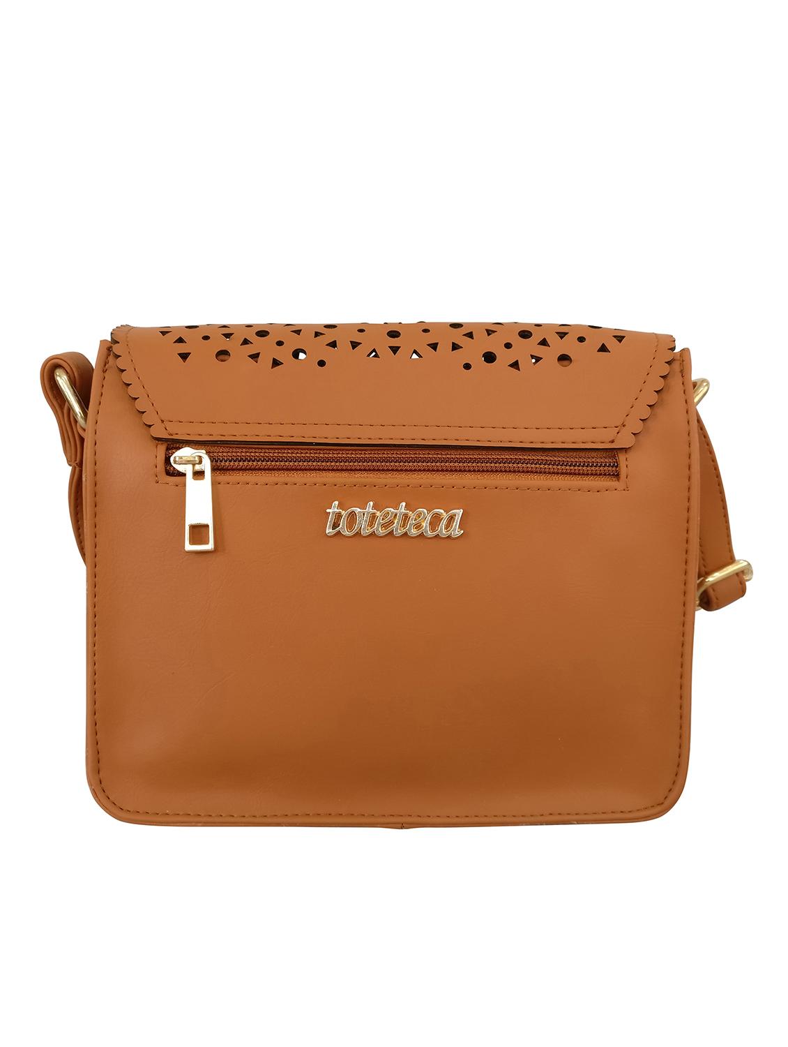 brown leatherette sling bag - 13303490 -  Standard Image - 1